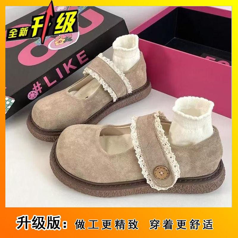 Soft Sole Comfortable Mary Jane Shoes Women's Spring 2025 New Retro Fashion Versatile Velcro Light Mouth Single Shoes