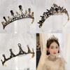 1Pc Bride Retro Black  Crown Queen Tiara Brides Wedding Jewelry