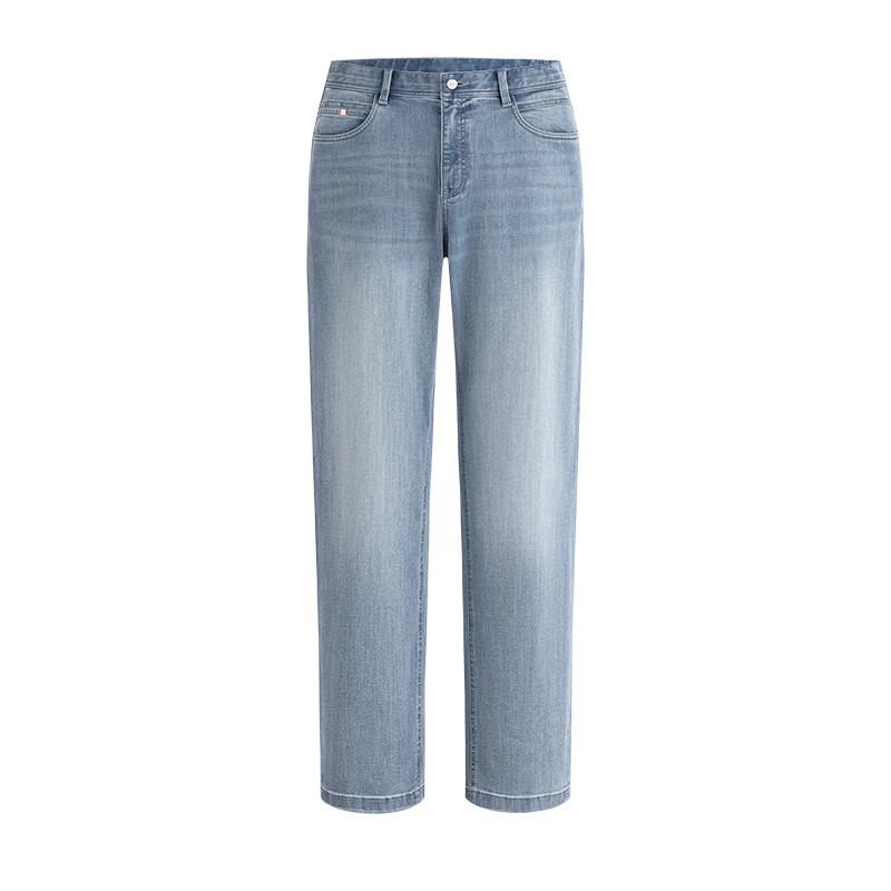 Navigare Men's High-Elastic Anti-Bacterial Wide-Leg Denim Jeans