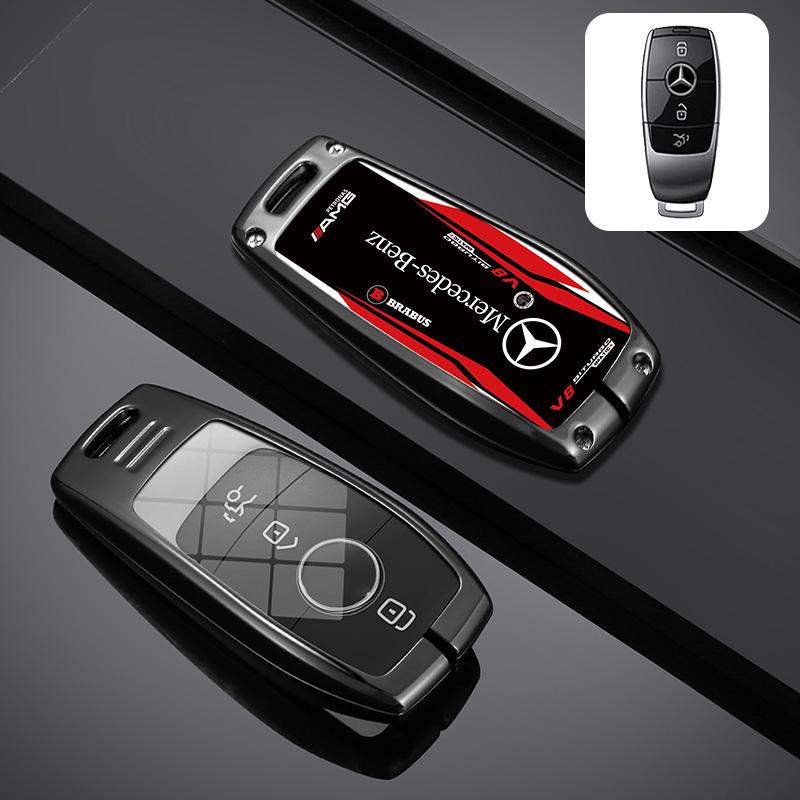 Zinc Alloy Racing Style Design Car Key Case Cover Shell for Mercedes Benz E C S GLC Class E200 E400 E63 W213 S550 S560 C260 A200 YD3