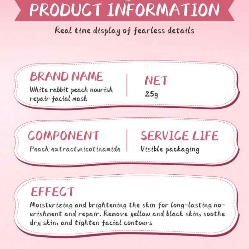 SADOER White Rabbit Persika Närande Ansiktsmask