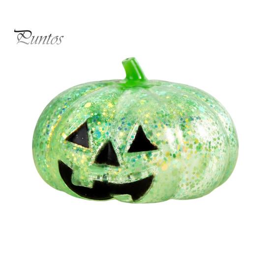 Glittery Fidget Ball 1/2/3Pcs Halloween Pumpkin Stress Relief Toy, Creepy Head Squeeze Elastic Toy Glitter for Kids Adults, Party Favors Relaxation