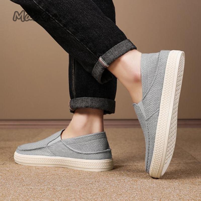 Fashion Men Slip-on Loafers Soft Sole Woven Shoes Casual Sneakers Breathable Mocasines De Hombre Size 39 44 Comfortable Shoes for Man