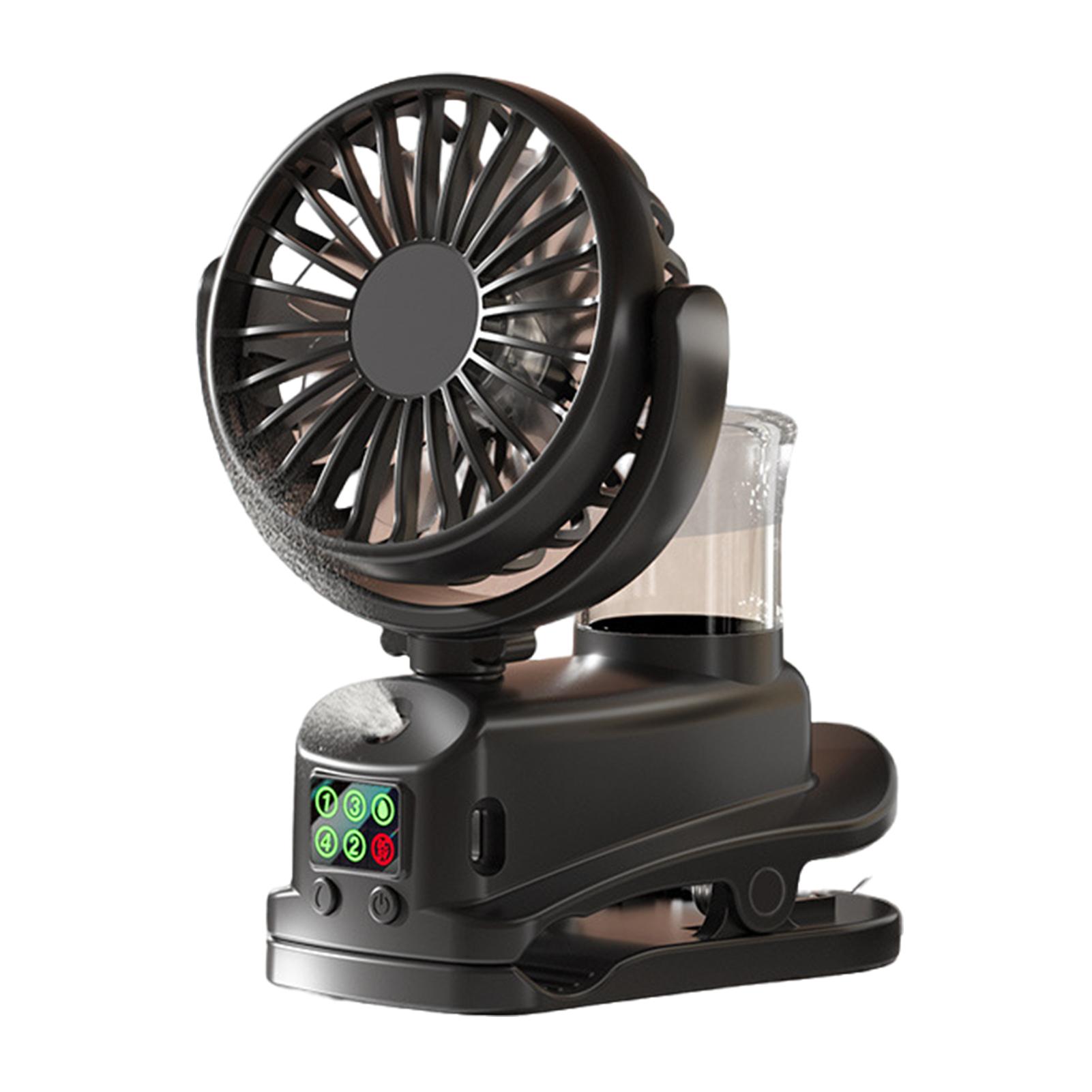 

Four-speed Spray Fan with Charging Capability Mini Fan with Pedestal Clip Suitable for Home and Office Use Compact for Outdoor чорний