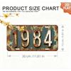 High Definition Metal Tin Sign Vintage Year Number License Plate Style Rustic Retro Wall Art Decor for Home Bar Garage