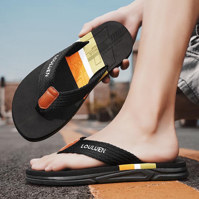 Summer new flip-flops men's high-end casual pinch men's slippers wear non-slip beach slippers
