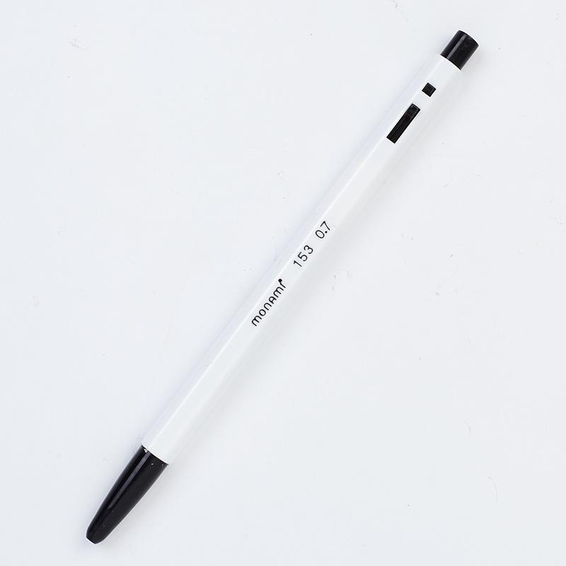 Munamy 0,7 mm Retro Klick-Kugelschreiber Weiß 01008