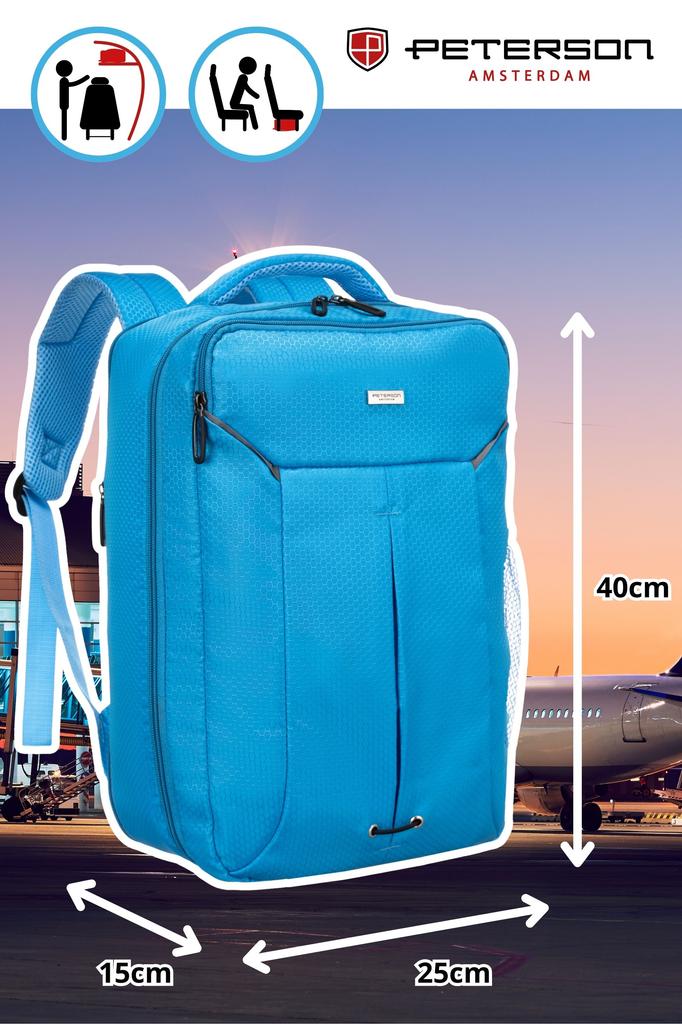 PTN BOCIAN-6446 Blue Travel Backpack