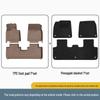 Ideal i8 Car Floor Mats Set - Black/Orange TPE, Fits 25 Models, Includes Trunk Mat.