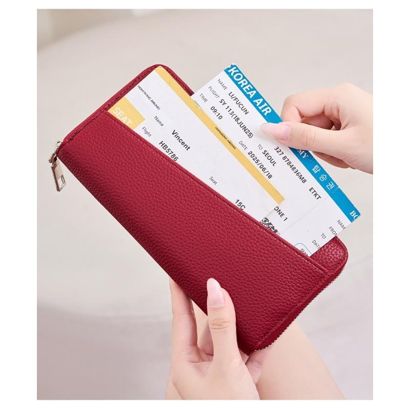 New Anti-magnetic Women's Wallet, Liwen Multi-compartment Passbook, Long Wallet, Simple and Large-capacity Clutch.