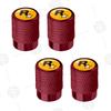 4pcs R Star Logo Car Wheel Tire Valve Caps Air Stem Aluminum Accessories For Jaguar Land Rover Fiat Ford Opel Peugeot Volvo Jeep XS4