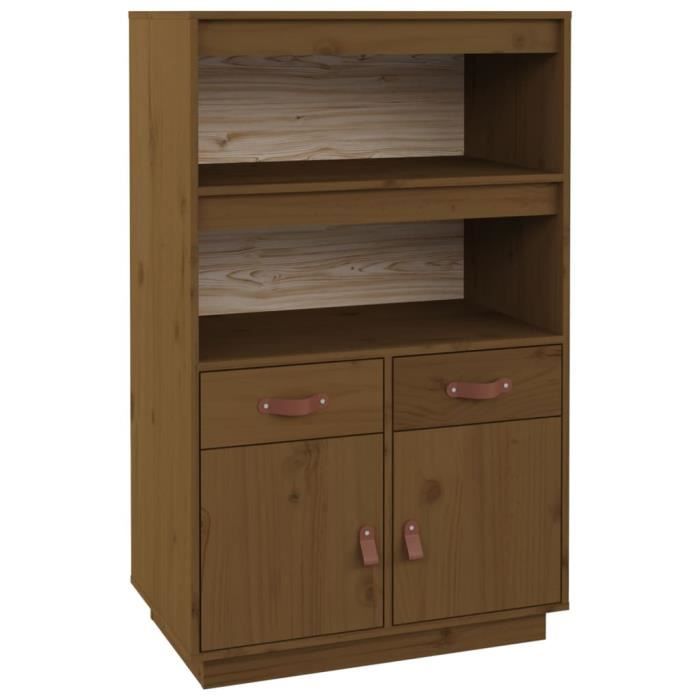 VidaXL Buffet haut Marron miel 67x40x108,5 cm Bois massif de pin 820160