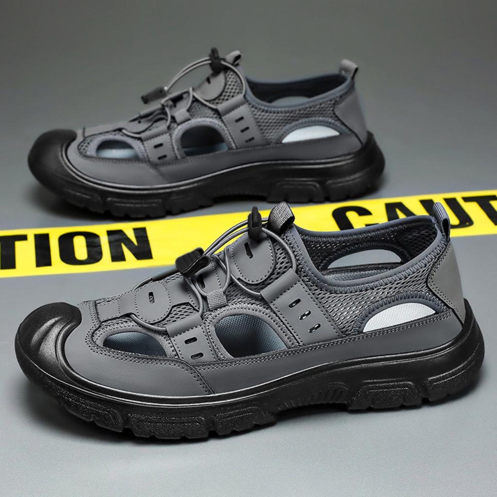 Men's Shoes Summer Beach Hole Wading Shoes Rotating Button Sandals Men's Casual Shoes Hollow Outdoor Shoes