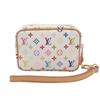 M58033 Monogram Pouch Multicolor/white Leather Women