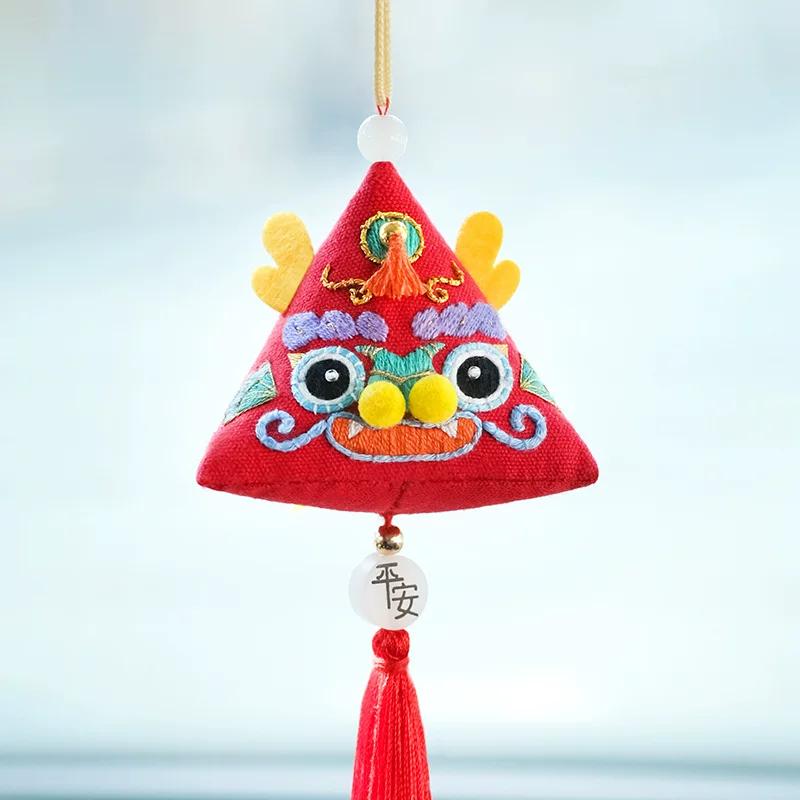 Dragon Boat Festival Sachet Perfume Bag Handmade Embroider DIY Material Package Making Triangle Zongzi Creative Small Pendant Gift