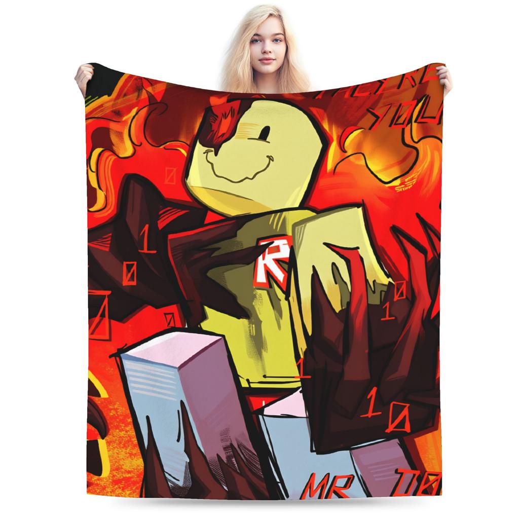 Forsaken Game Art Pixel Charakter Flanelldecken Junge Mädchen Warm Gemütlich Überwurfdecke Winter Außen Bettdecke Sofa Bettbezug