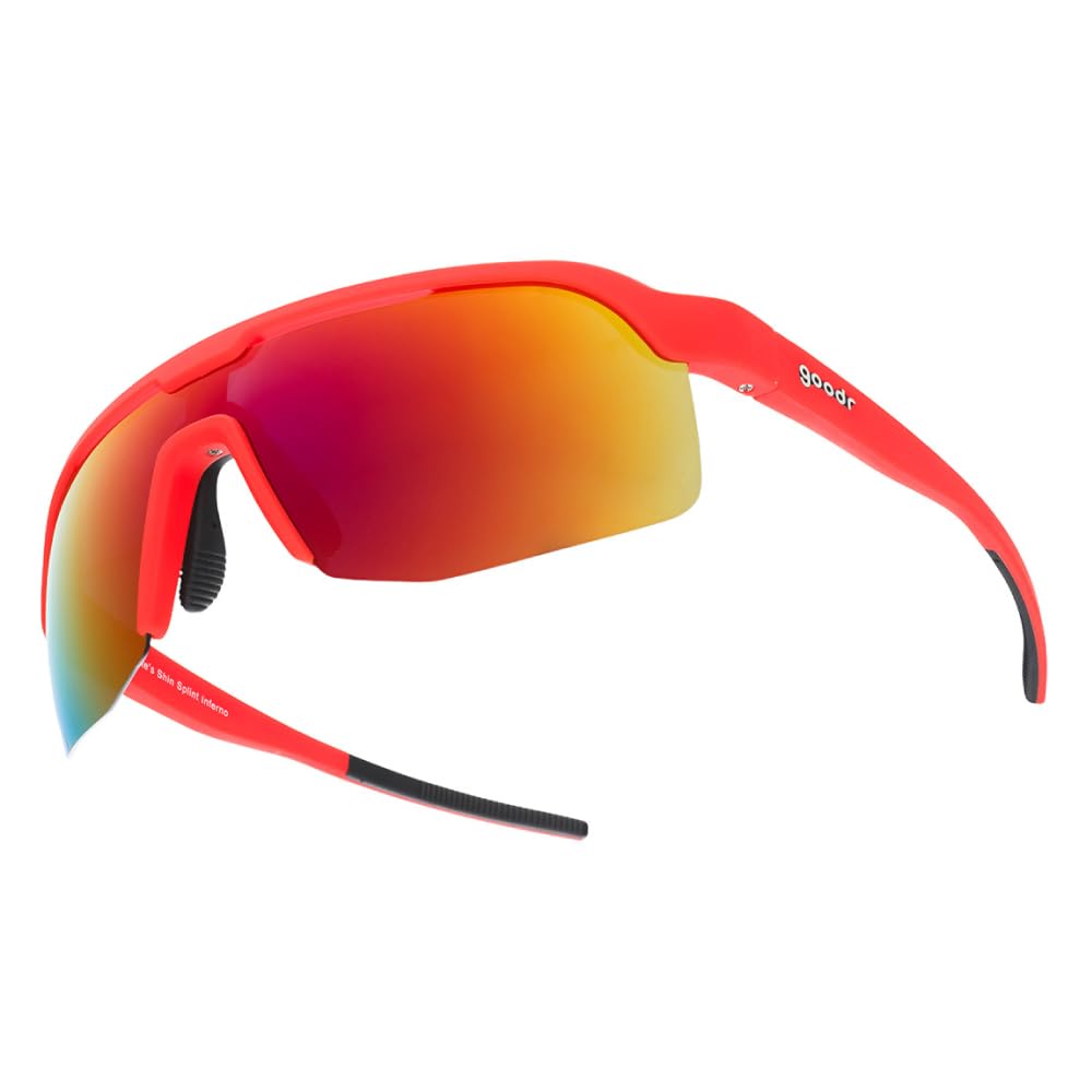 Goodr Sunglasses Series Lightweight Polarized UV Protection Running Shin Splint Inferno Bolt-G Women's Men's Dante's