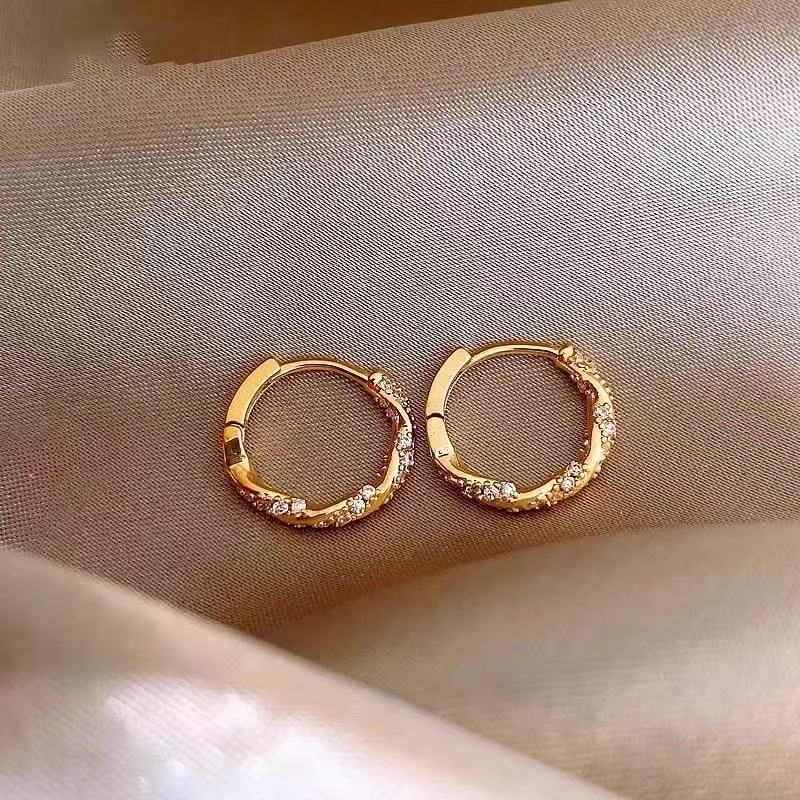 New Style, Niche and Unique Earrings. Women's High-end Earrings with Elegant Loops and Simple Rings.
