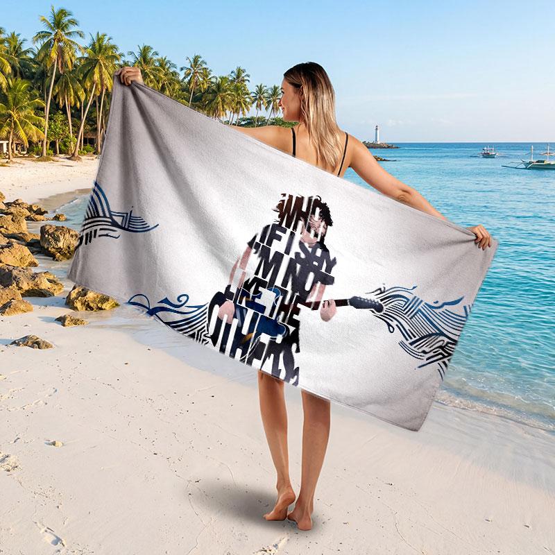 Large Beach TowelFoo Fighters Soft Absorbent Towel Beach Bath Home Use