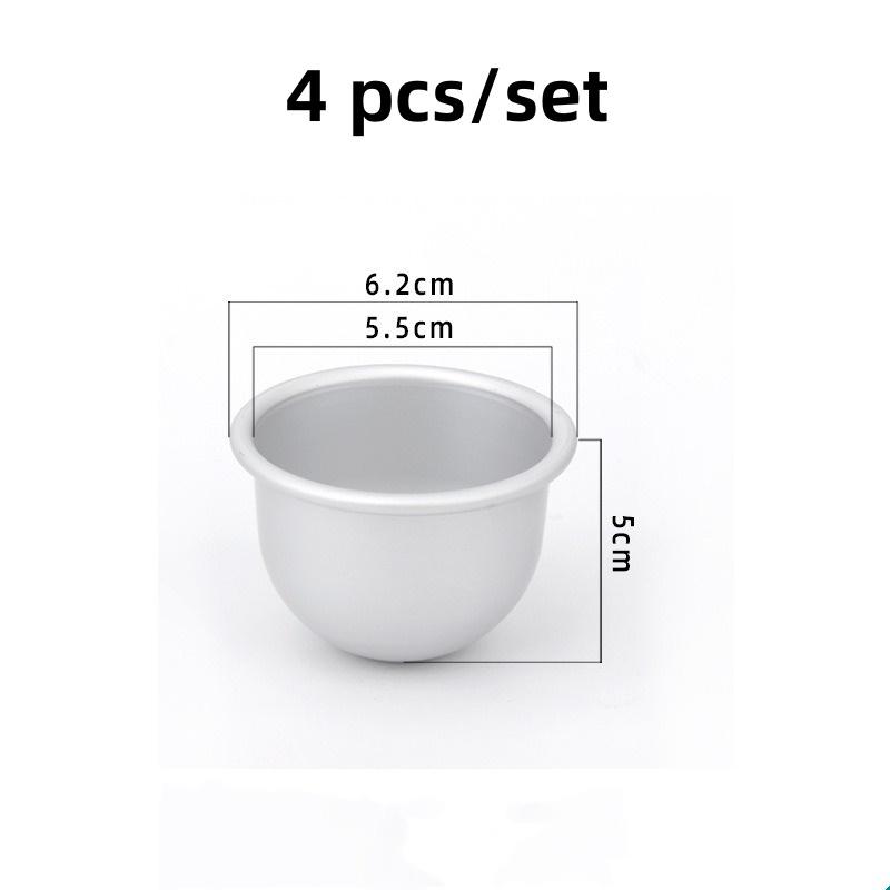 

4pcs or 2 pcs set round Bath Bomb Molds Aluminum Alloy Ball Sphere Bath Bomb Mold Cake Baking Pastry Mould DIY Bathing Tool