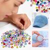 Sparkling Resin Diamonds 6mm Round Flat Back Rhinestones Resin Texture Suitable for Nail Art Crafting and Cosplaying