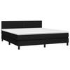 3140235 vidaXL Divan-lit Tapissier Avec Matelas Noir 180x200 Cm Tissu