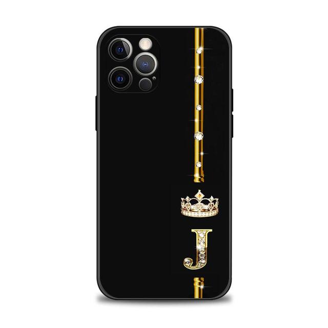 Kryt telefonu pro Apple Iphone 14 13 12 11 Pro Max 13 12 Mini Xs Max Xr X 7 8 6 6s Plus Pouzdro Diamond Crown Queen King Letter
