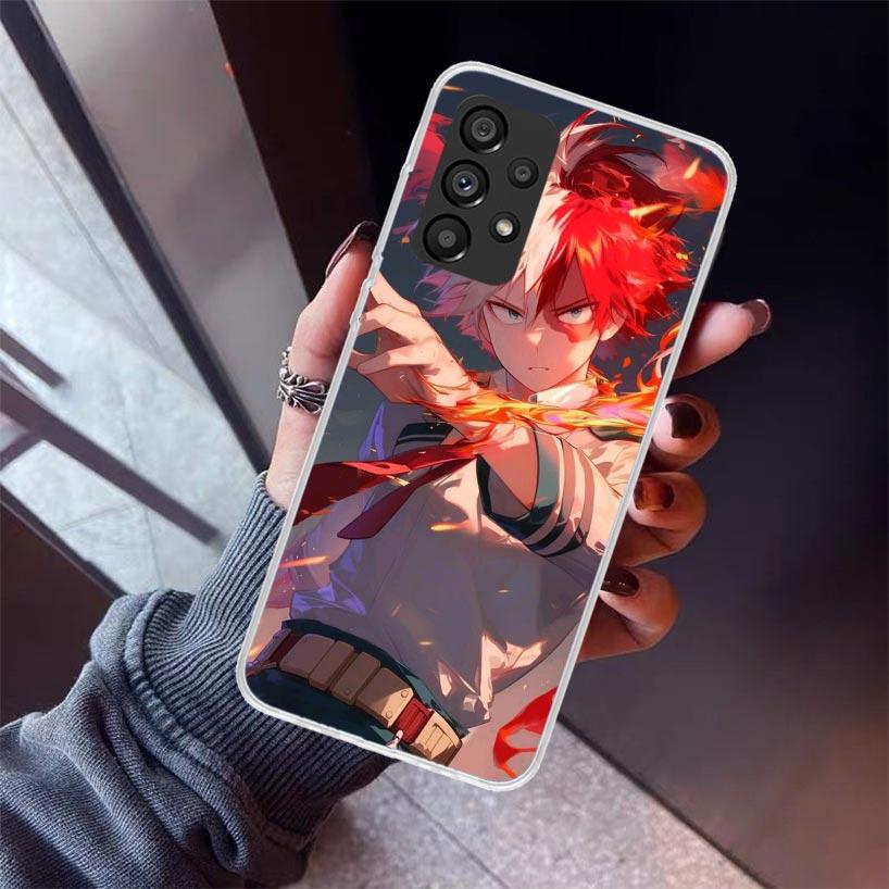 Todoroki Shoto MHA My Hero Phone Case For Samsung Galaxy A17 A57 A37 A16 A26 A36 A56 A15 A25 A35 A55 A14 A13 A54 A53 A34 A24 A33