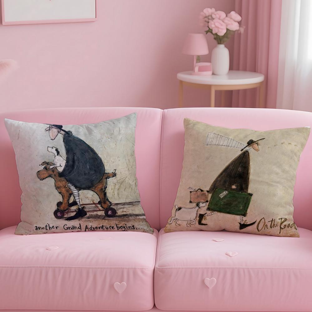 Painting S-Sam Toft Art Cushion Cover Comfortable Reversible Pillow Cover Ideal for Car Sofa Bedroom & Beyond