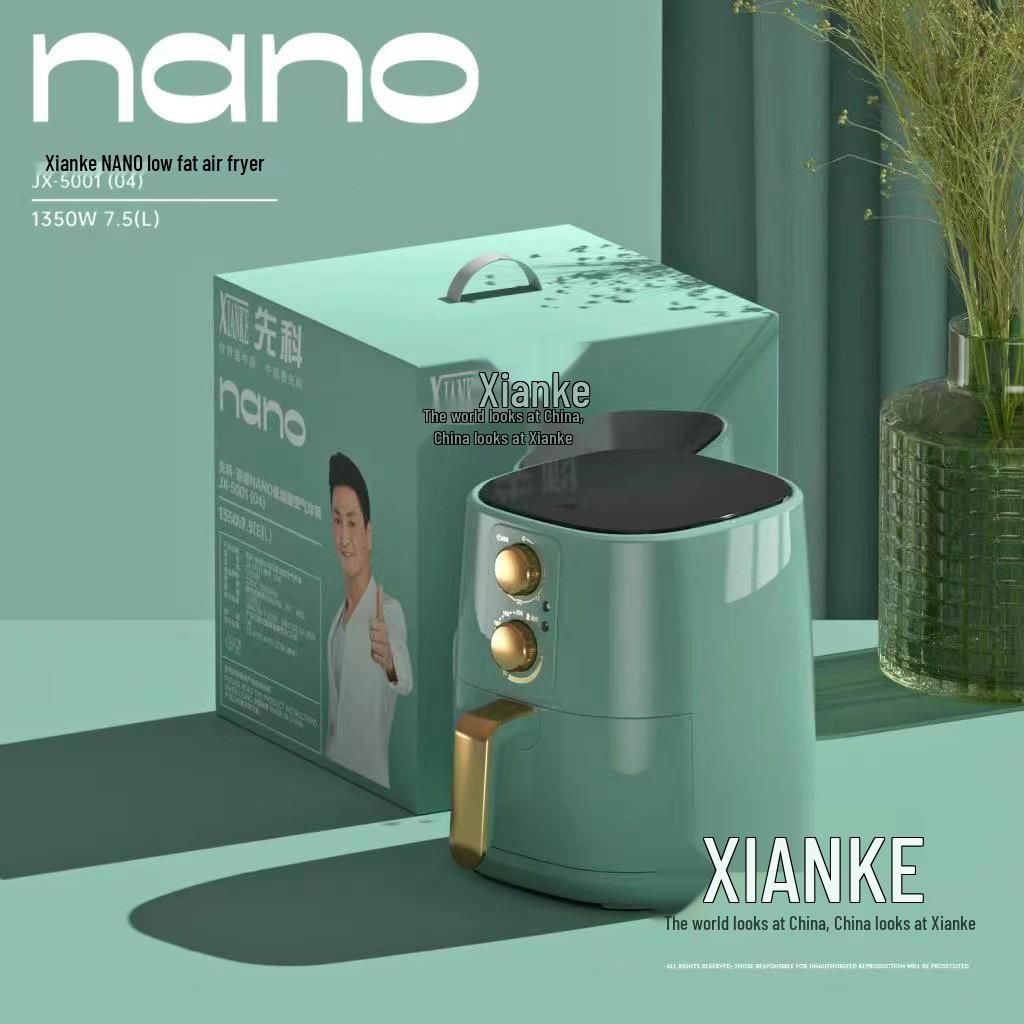 Xianke Smart Air Fryer: Large Capacity, Smokeless, Fully Automatic with Mechanical Timer