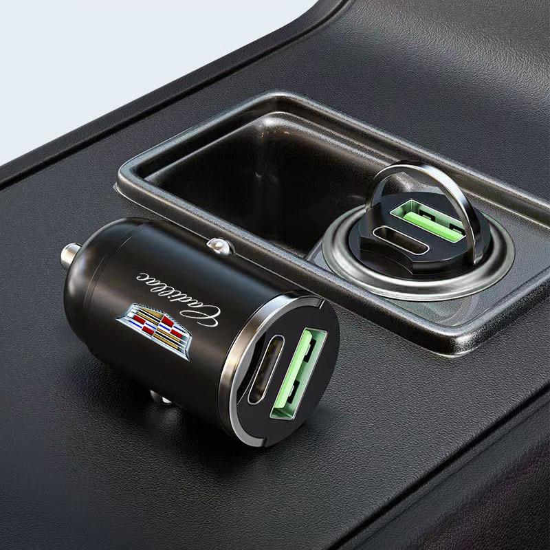 Car Fast Charger USB Type-C Charging Adapter Accessories For Cadillac XT5 XTS CTS BLS SLS DTS SRX Escalade Tiburon Deville