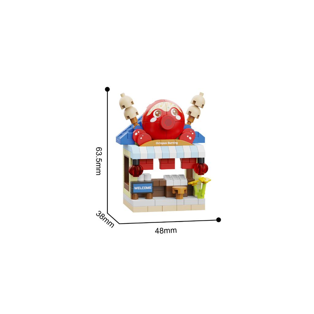 Idea Streetscape Nanobricks City Street View Micro Diamond Block Toy Coffee Burger Ice Cream Cake Juice Shop Building Bricks
