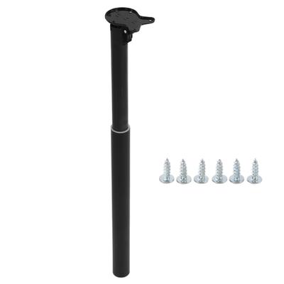 Adjustable Desk Leg Foldable Table Lifting Support Black Stainless Steel Shock Proof for RVs Yachts