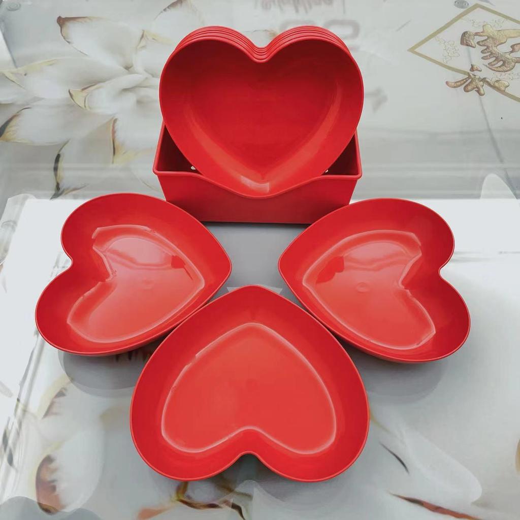 Heart-shaped Snack and Fruit Dish for Dining or Coffee Table