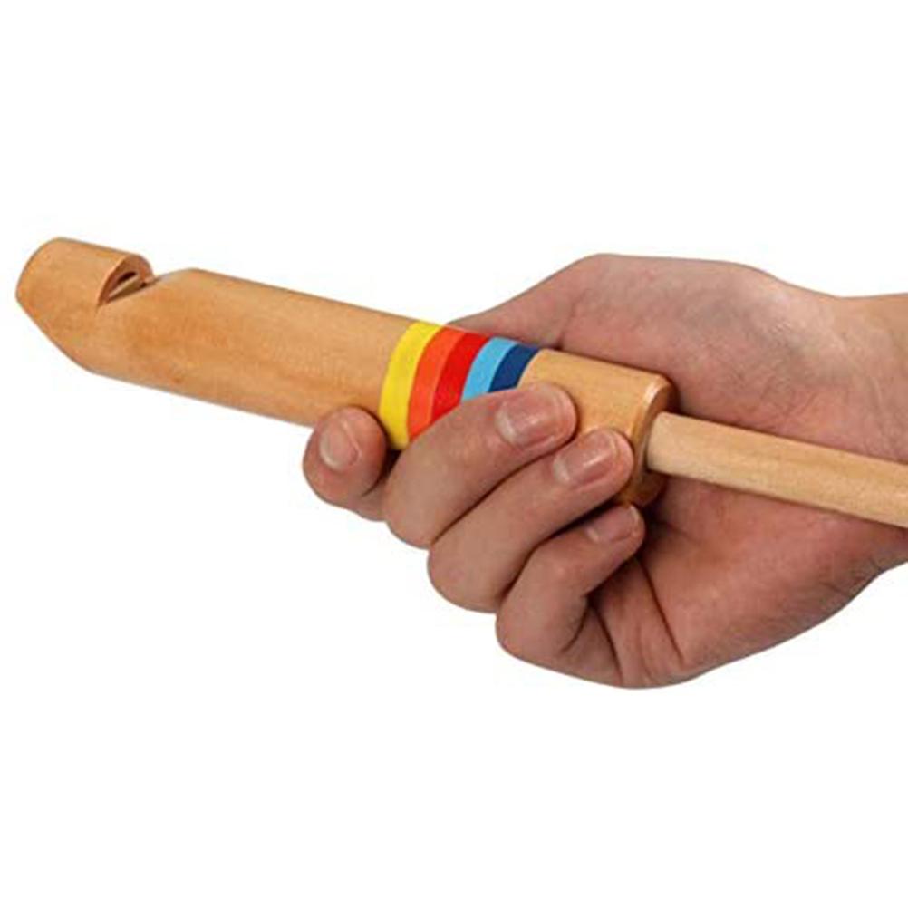 Kinder Holzpfeife Flöte Ziehen Schieben Pfeife für Kinder Pädagogisches Lernspielzeug