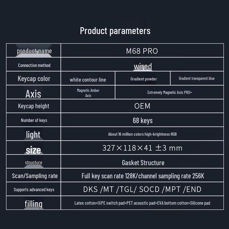 Redragon M68PRO Gasket Mount Magnetic Switch Gaming Keyboard