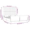 Bed Frame without Mattress Black 140 x 190 cm Fabric