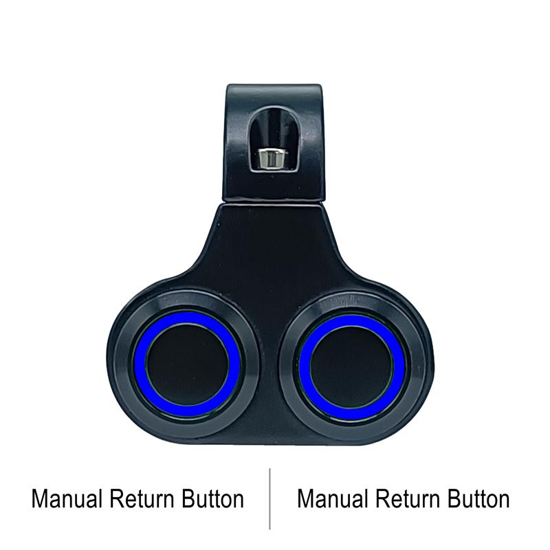 Double Button Motorcycle Switch Controller Steering Turn Lamp On-off For Motorbike 22mm Handle Bar Waterproof LED Head Fog Light