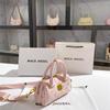 Fashionable and Popular Embossed Boston Bag, High-end Pink Hand-held Pillow