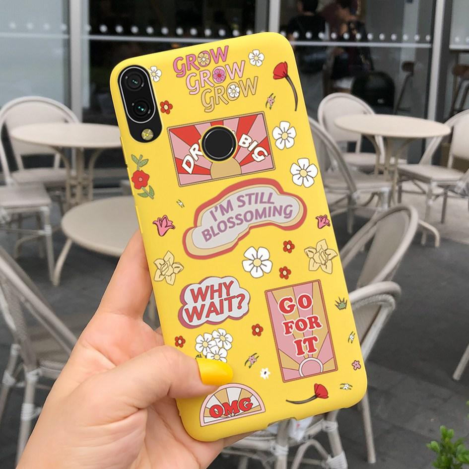 Soft Case For Xiaomi Redmi Note 7 Cover Funda For Redmi 7 7A Fashion Silicone Sunflower Phone Case on Redmi Note7 Pro Back Cover