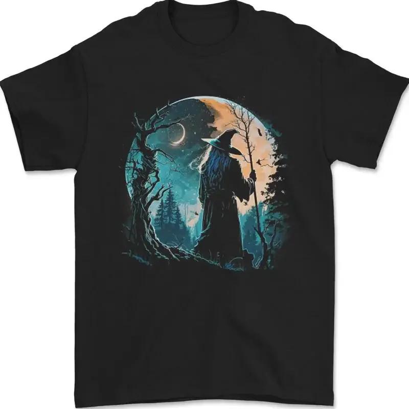 Unisex Ein Zauberer Recherche Beim Fantasie Mond Sorcier Herren 100% Baumwolle T shirt