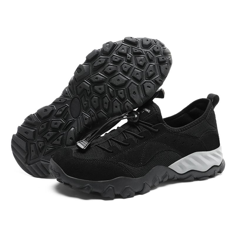 New High Quality Men Hiking Shoes Durable Leather Climbing Shoes Outdoor Walking Sneakers Rubber Sole Factory Outlet Big Size