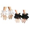 Elastic Lace Wrist Sleeves For Sun Protection Breathable Comfortable Unisex Design White Black Color Choices
