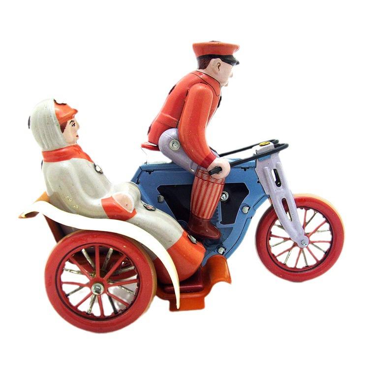 Retro MS458 Human-Powered Tricycle Toy - Personalized Tinplate Craft Gift