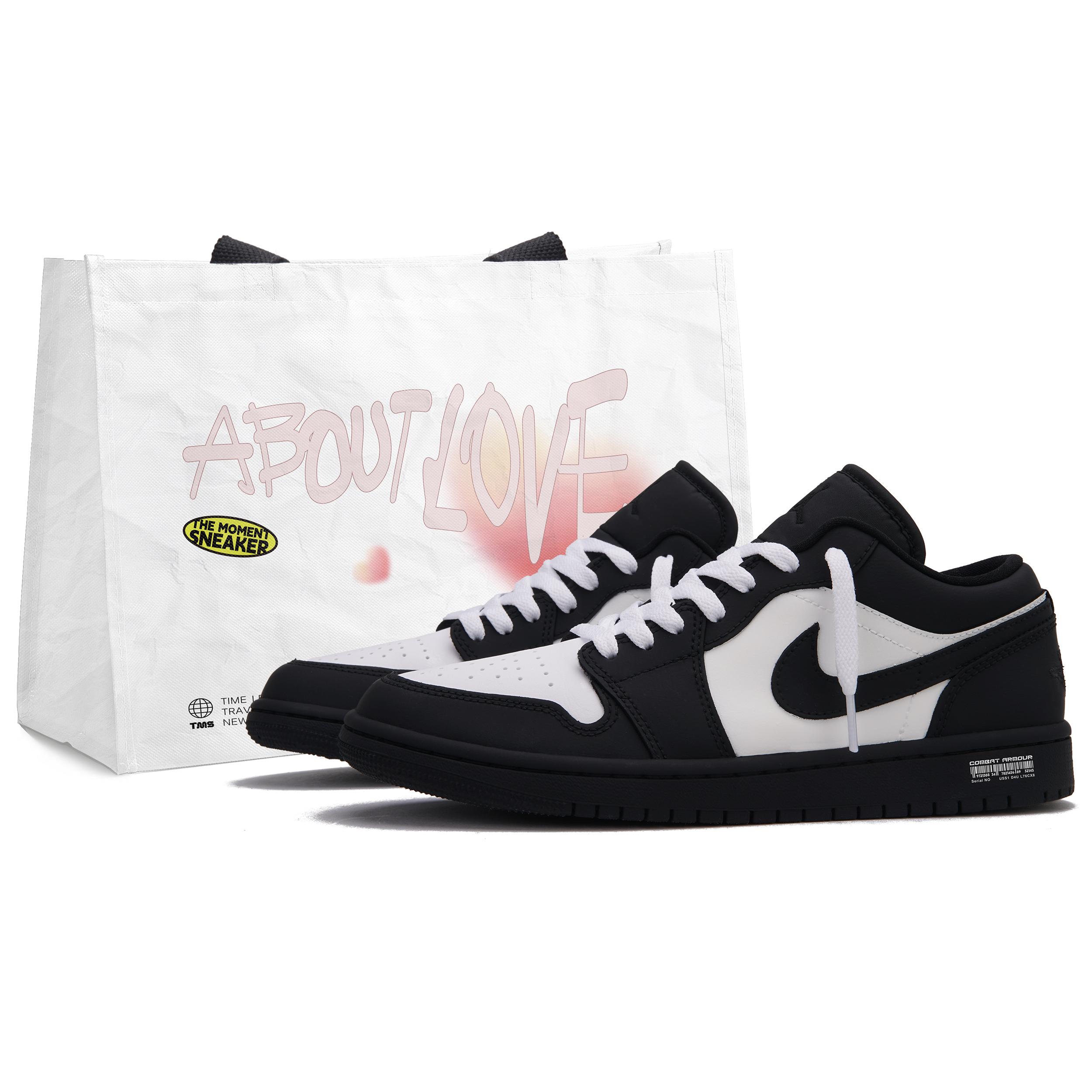 

Jordan Air Jordan 1 White Day Low top Vintage Basketball Shoes Men s Black White 553558-093(Team645-) 40