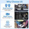 Baby Car Camera Dual Channel 6.8 Inch 1080P Baby Monitor with IR Night Vision Camera and 150 Degrees  Wide Viewing