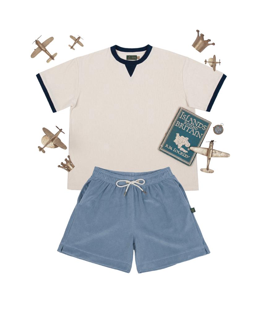 Seleodeilejeokeulleob Leisure Terry Short Pants (Unisex) - Sky Blue