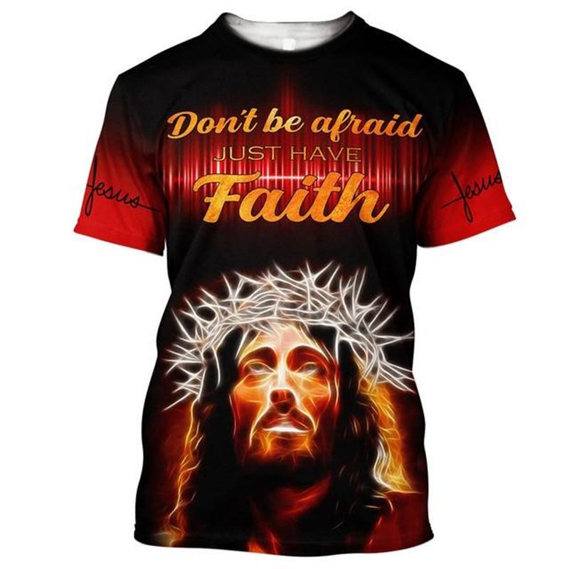 Fashion Jesus Graphics T Shirts Summer Trend Short Sleeve O Neck 3D Printed Christian T-shirts Casual Loose Streetwear Tees Tops