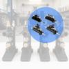 Pneumatic Control Foot Pedal, Tire Changer Air Switching Replacement Part, Service Assembly with Push-In Fittings for Bay Repair and Shop Care
