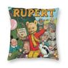Rupert Bear And Friends Square Pillowcase Polyester Linen Velvet Printed Zip Decorative Pillow Case Sofa Cushion Cover 45X45